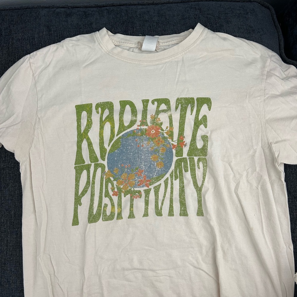 Altar'd State Cream Cotton Tee